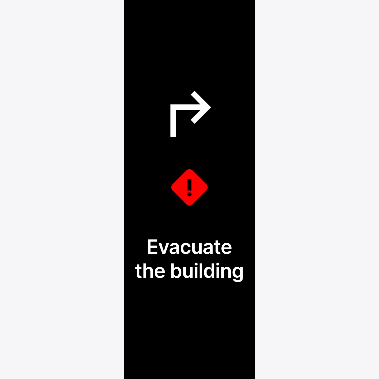 User Interface concept for Escalators for emergency and evacutation situations.