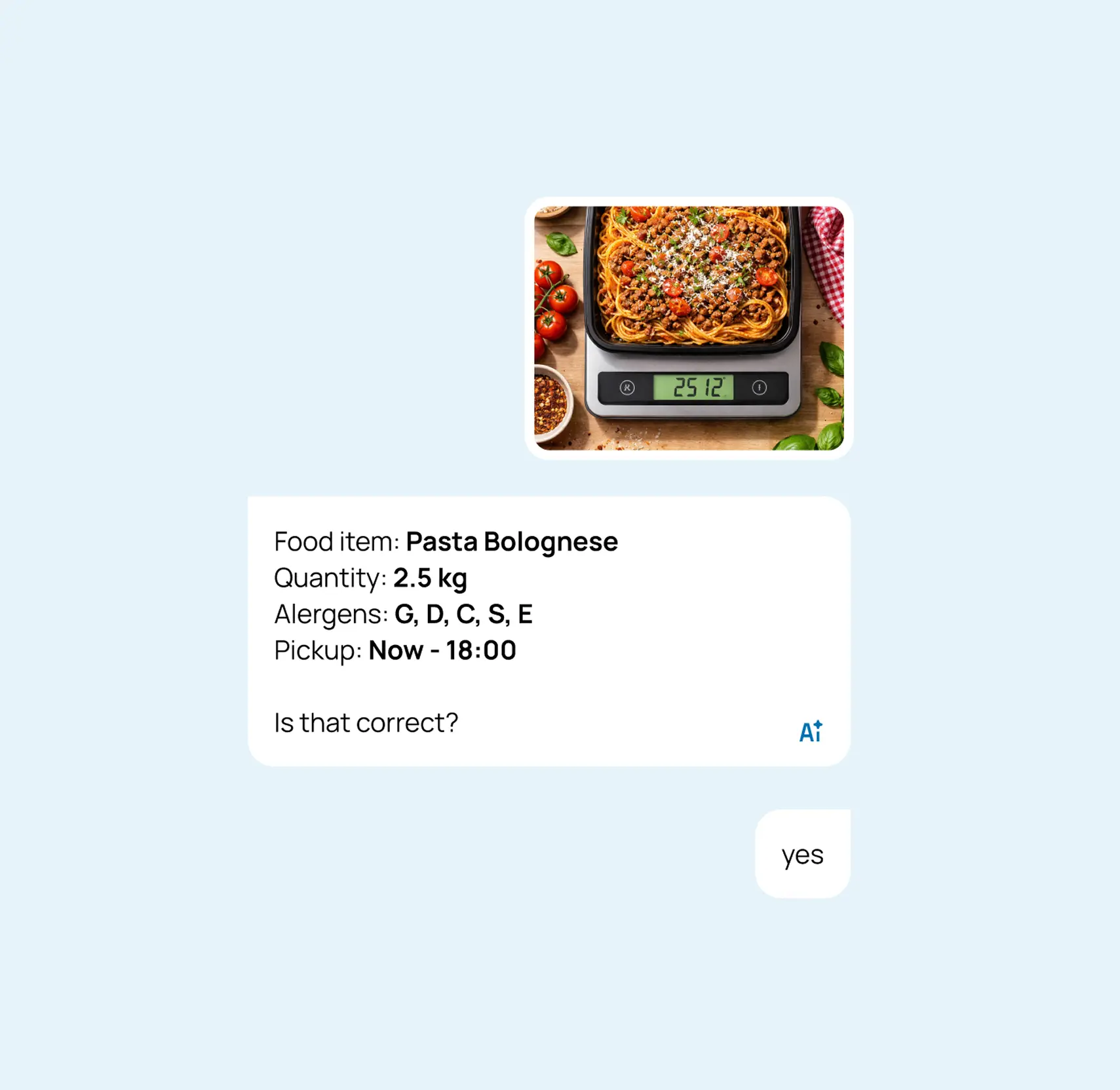 A specific User Interface for communication with AI