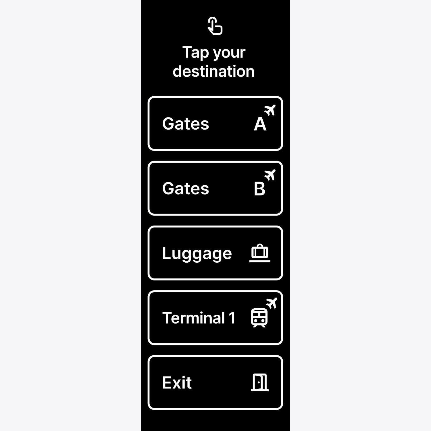 User Interface concept for Escalators